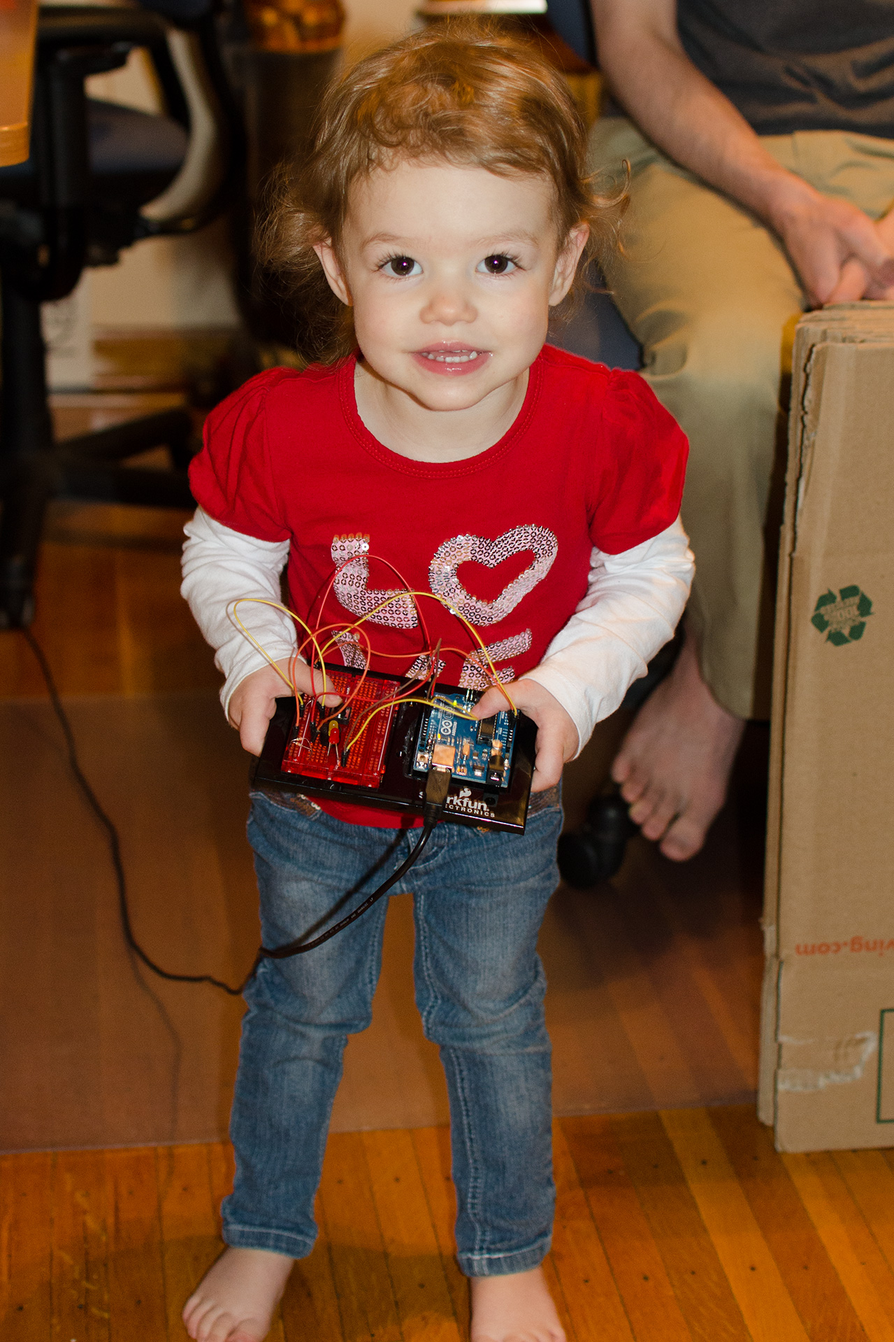 Anna loves the Arduino